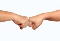 Fist bump for the workplace